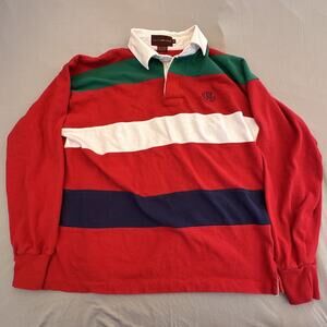Vintage Chaps Ralph Lauren Polo Shirt Mens Medium Multi Colorblock 80s 90s